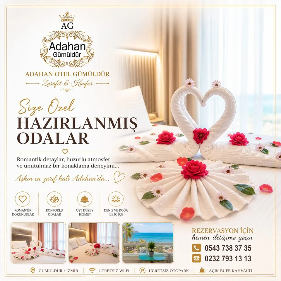Size Ozel Hazirlanmis Odalar Adahan Hotel Gumuldur Otel Rezervasyonu izmir